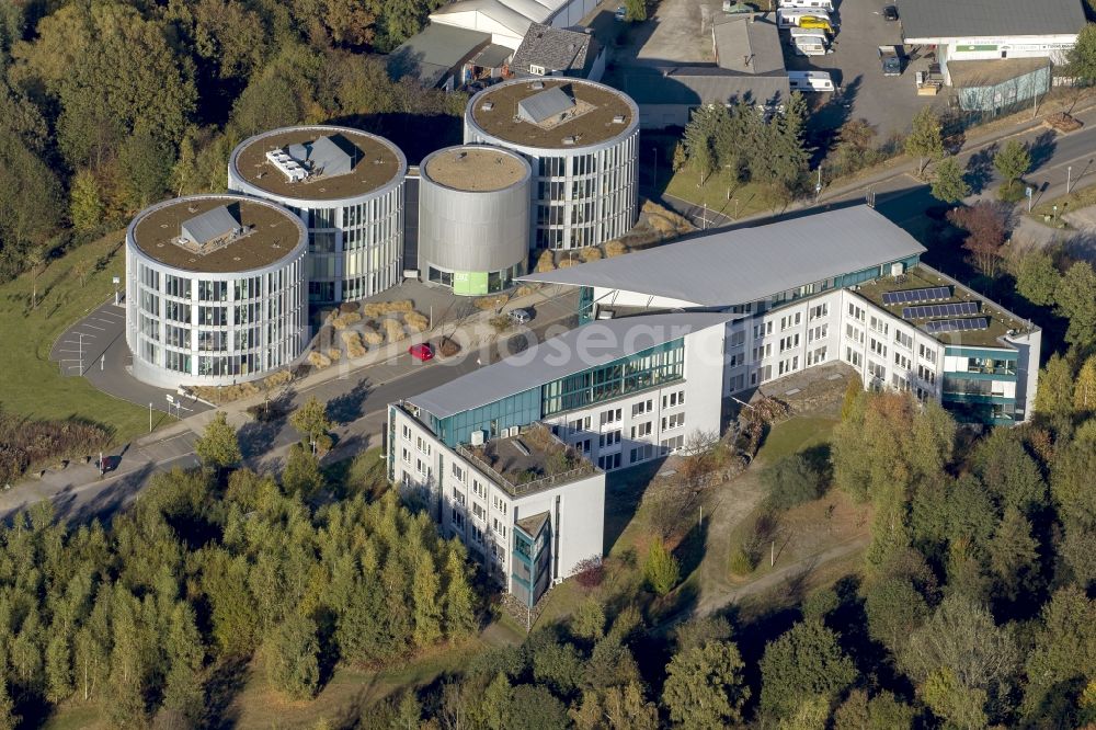 Aerial image Witten - Dental-Life science research and development center FEZ II, Institute of Environmental Engineering and Management at the University of Witten Herdecke, University Dental Clinic near Witten in North Rhine-Westphalia