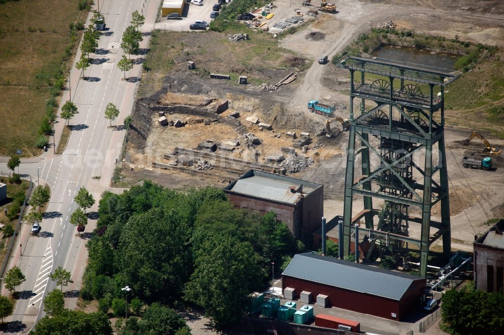 Dortmund from above - View of the dead mine Gneisenau in Dortmund in the state North Rhine-Wetphalia