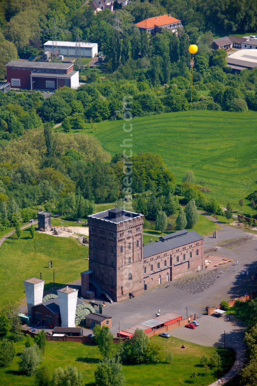 Bochum from the bird's eye view: Die ehemalige Zeche Hannover in Bochum in Nordrhein-Westfalen. Heute ist sie ein Westfälisches Industriemuseum. The former coal mine Hannover in Bochum in North Rhine-Westphalia. Now it is a museum of industry.