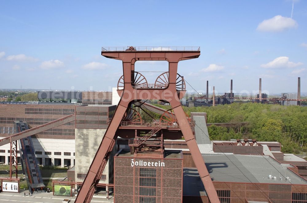 Aerial image Essen - Colliery Zollverein in Essen in the state North Rhine-Westphalia, Germany