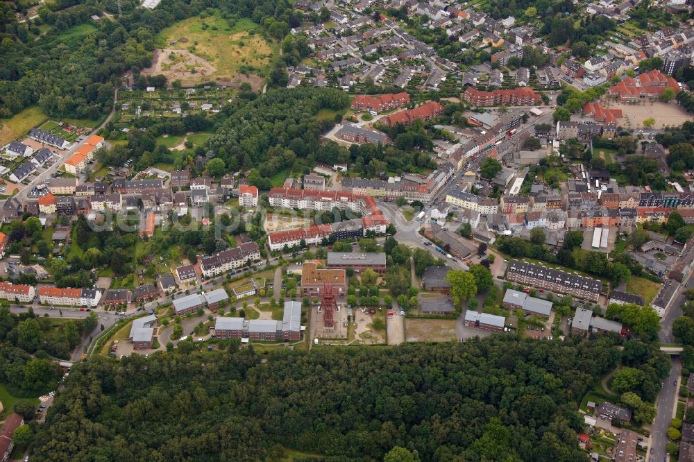 Aerial photograph Essen OT Stoppenberg - View of the Zeche Zollverein in the district of Stoppenberg in Essen in the state of North Rhine-Westphalia