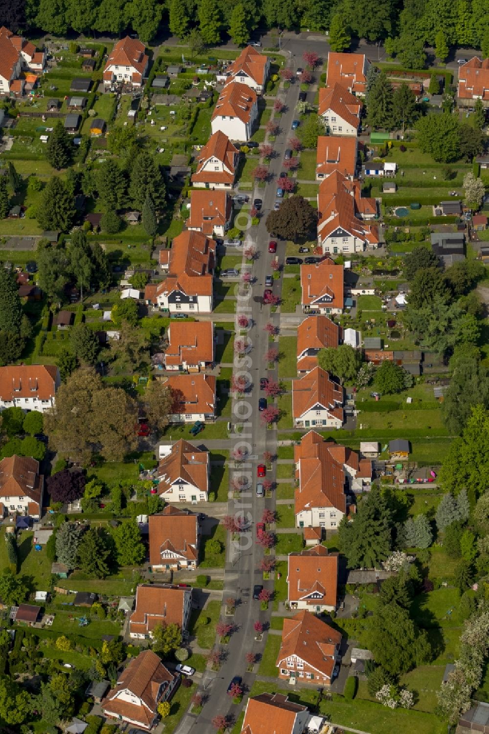 Herne from above - Colliery settlement Teutoburgia in Herne - Boernig in the Ruhr area in North Rhine-Westphalia