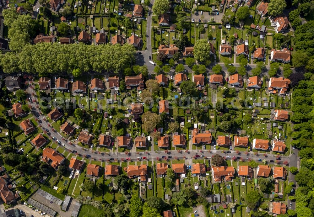 Aerial photograph Herne - Colliery settlement Teutoburgia in Herne - Boernig in the Ruhr area in North Rhine-Westphalia