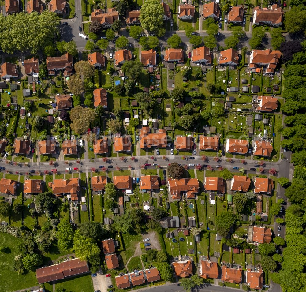 Herne from above - Colliery settlement Teutoburgia in Herne - Boernig in the Ruhr area in North Rhine-Westphalia