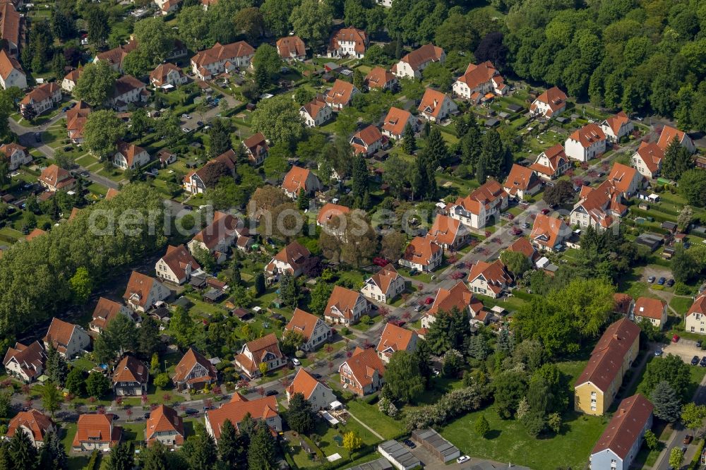 Aerial image Herne - Colliery settlement Teutoburgia in Herne - Boernig in the Ruhr area in North Rhine-Westphalia