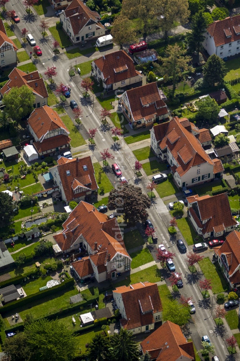 Aerial photograph Herne - Colliery settlement Teutoburgia in Herne - Boernig in the Ruhr area in North Rhine-Westphalia