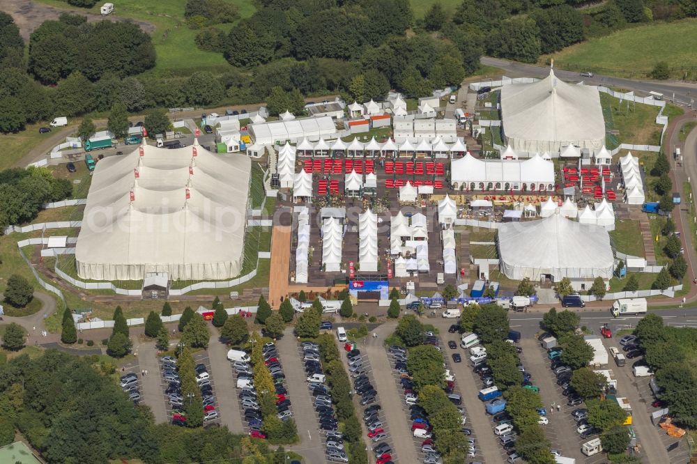 Aerial image Witten - Views of the 5th Edition of the Zeltfestival at the Ruhr Bochum from 17.08 -. 02.09.2012