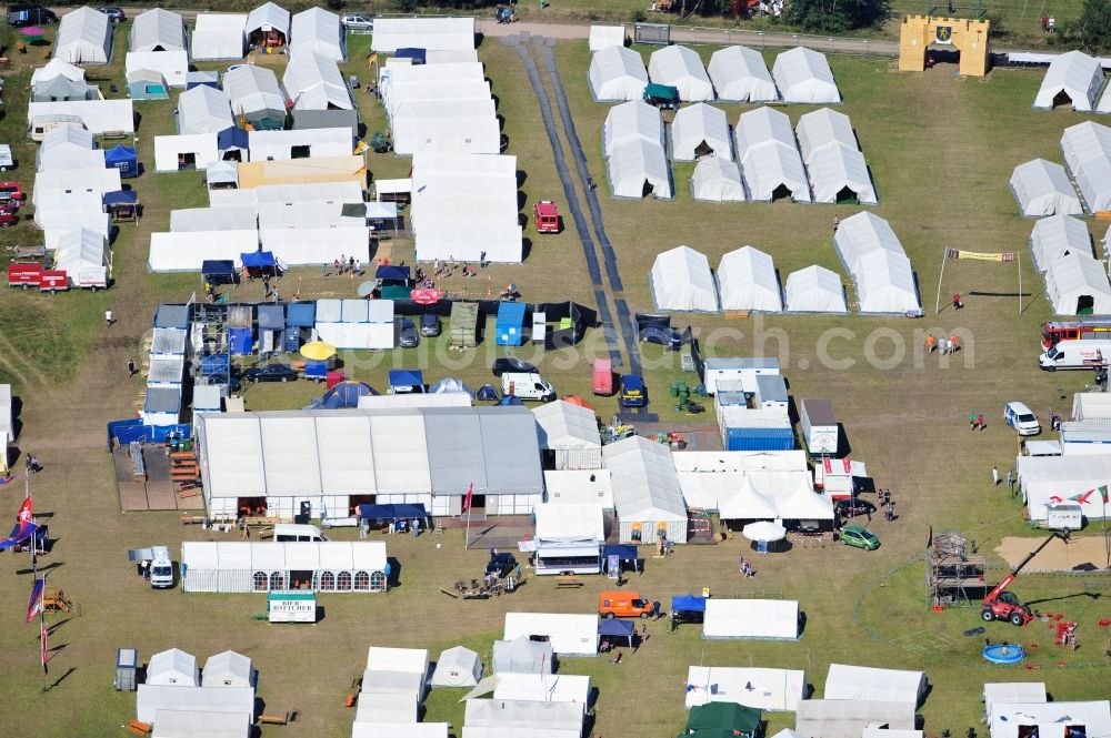 Garlstorf from the bird's eye view: View of the youth fire brigade camp in the district of Harburg in Garlstorf in Lower Saxony. The tent camp was attended by 86 youth fire brigades from the district of Harburg