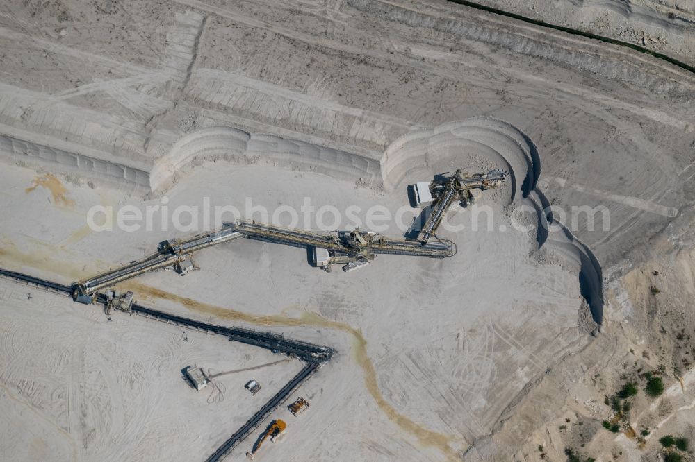 Aerial image Rethwisch - Site and Terrain of overburden surfaces Cement opencast mining in Rethwisch in the state Schleswig-Holstein, Germany