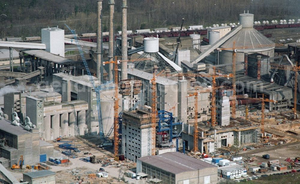 Rüdersdorf from above - CEMEX cement plant in Ruedersdorf in Brandenburg