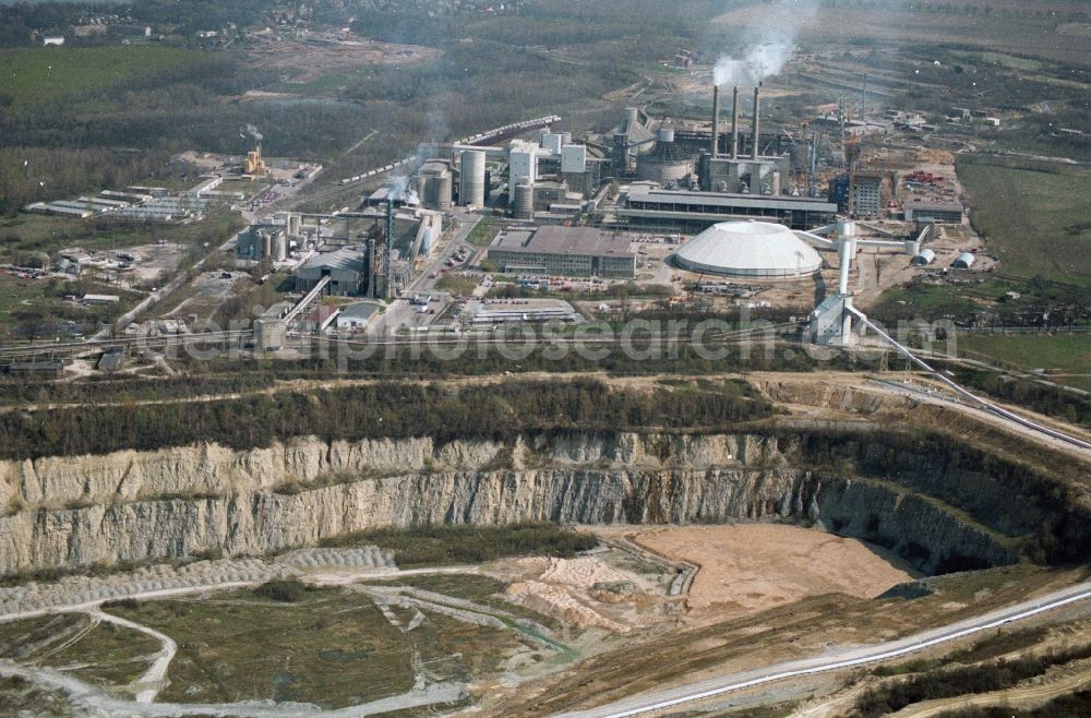 Aerial image Rüdersdorf - CEMEX cement plant in Ruedersdorf in Brandenburg