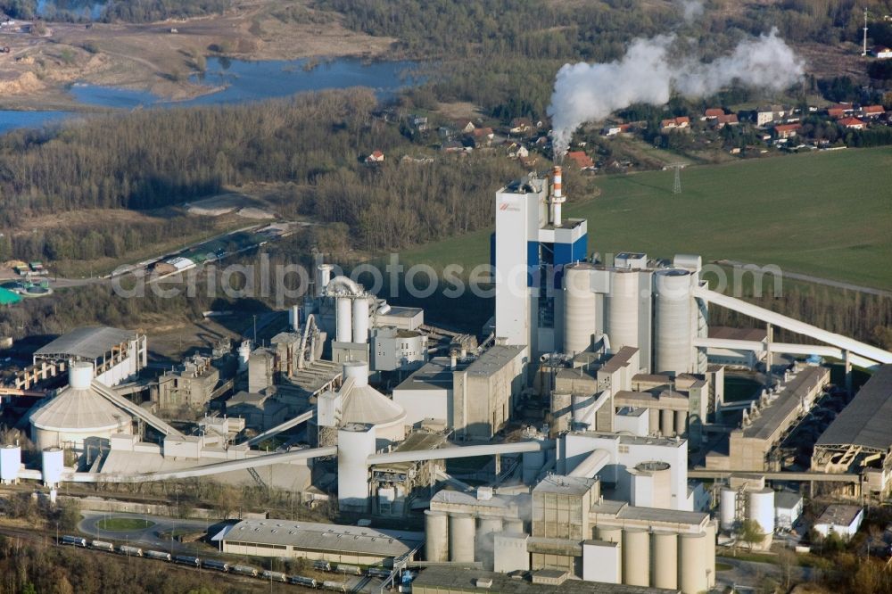 Rüdersdorf from above - CEMEX cement plant in Rüdersdorf in Brandenburg