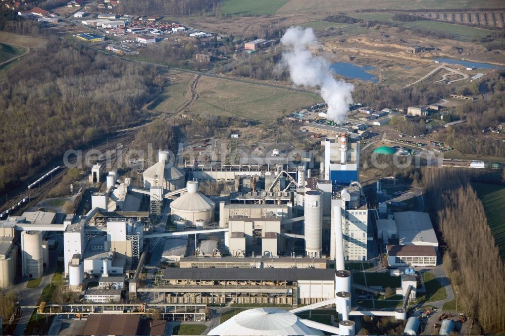 Rüdersdorf from above - CEMEX cement plant in Rüdersdorf in Brandenburg