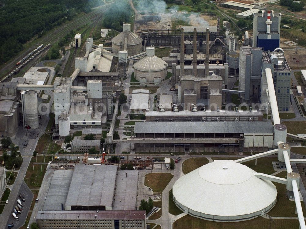 Rüdersdorf from the bird's eye view: CEMEX cement plant in Rüdersdorf in Brandenburg