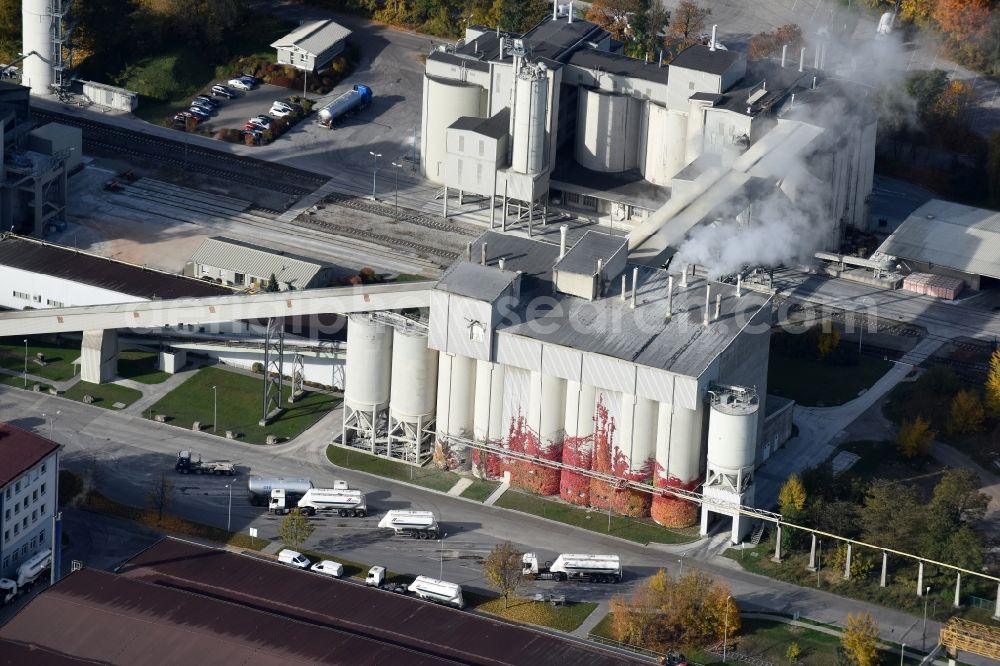 Rüdersdorf from above - CEMEX cement plant in Ruedersdorf in Brandenburg