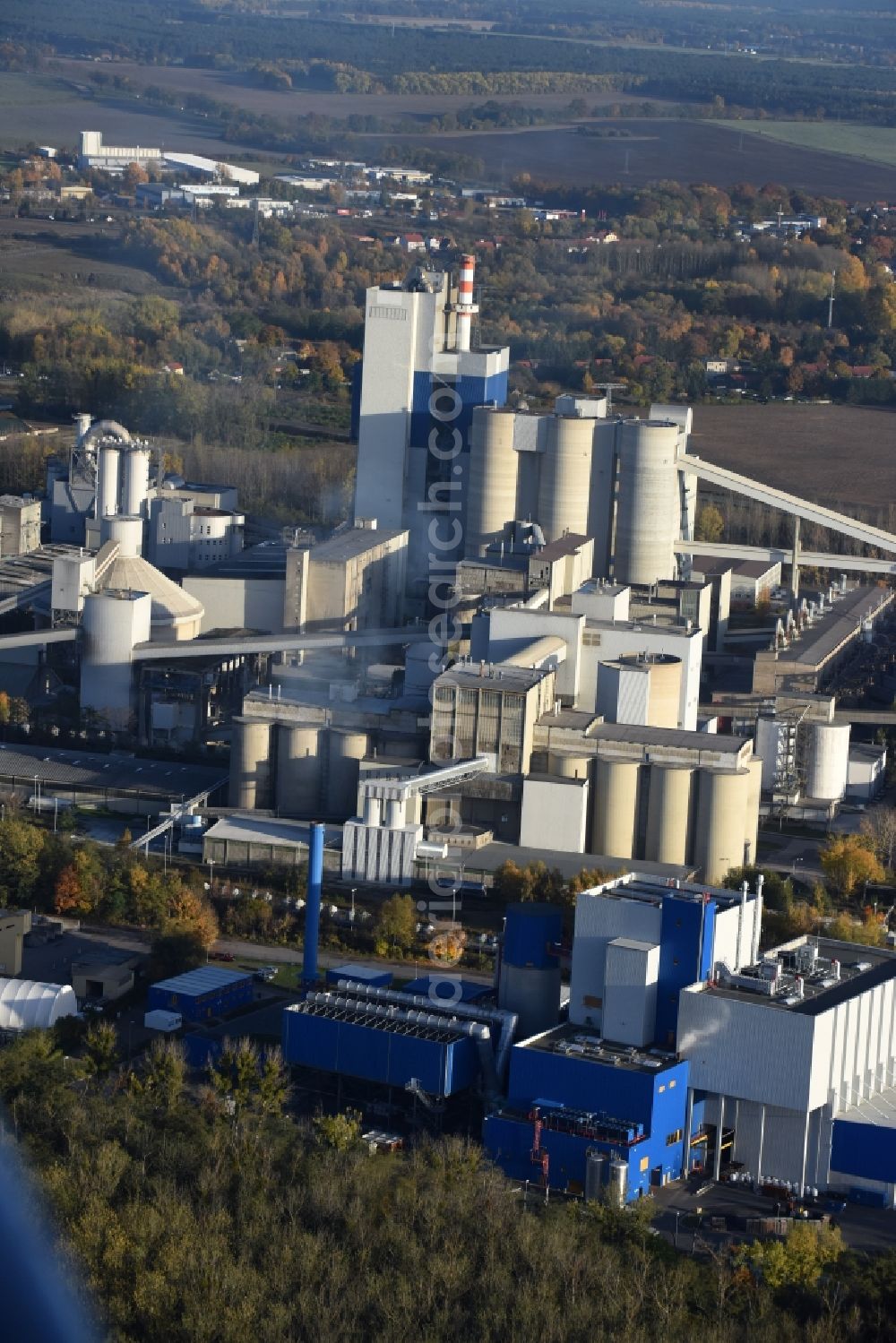 Aerial photograph Rüdersdorf - CEMEX cement plant in Ruedersdorf in Brandenburg