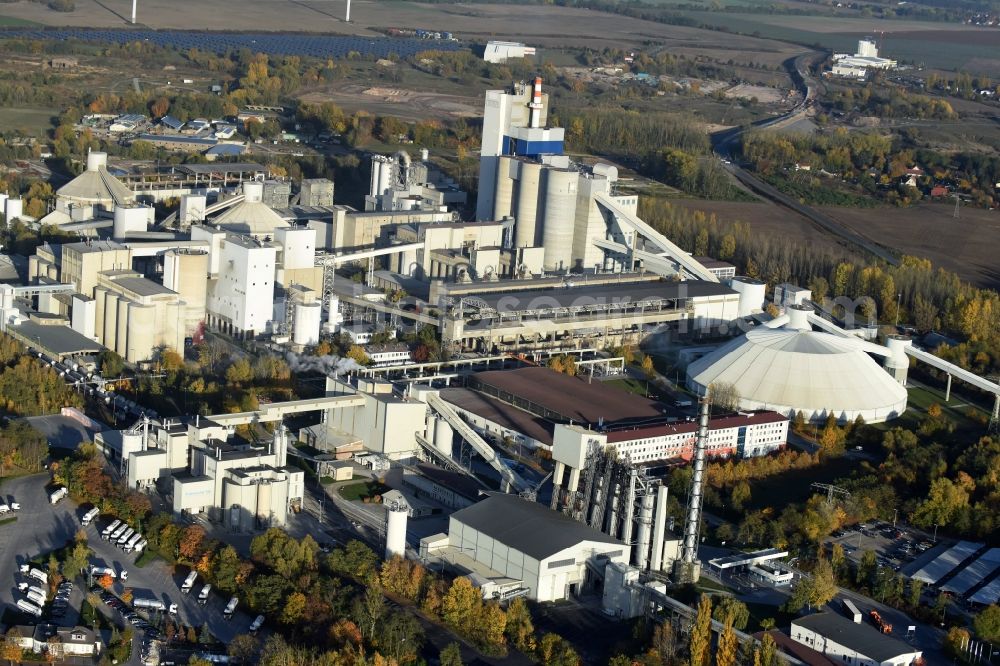 Rüdersdorf from the bird's eye view: CEMEX cement plant in Ruedersdorf in Brandenburg