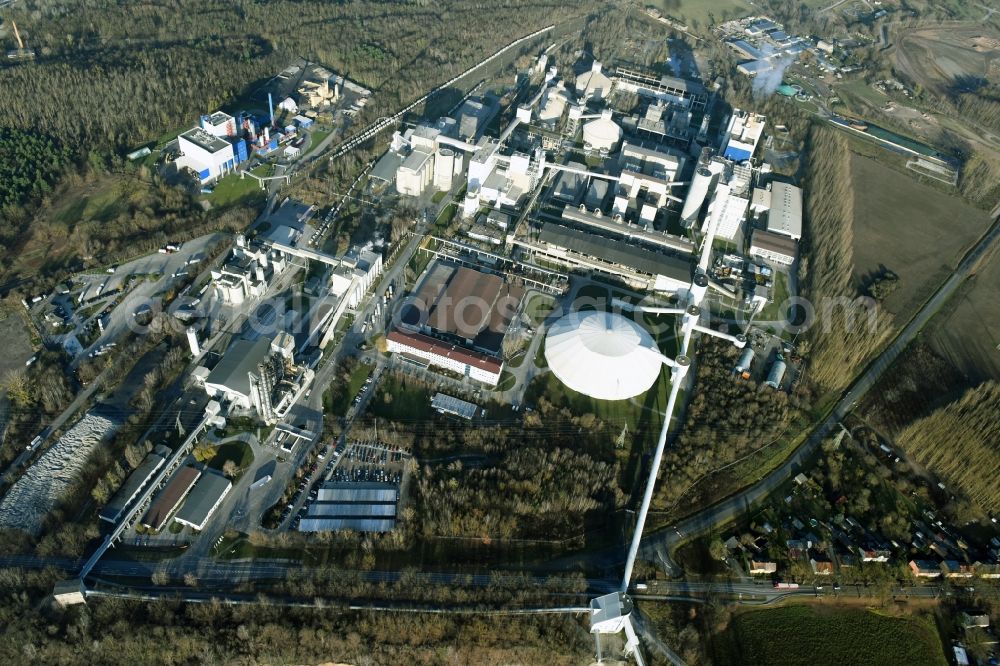 Aerial image Rüdersdorf - CEMEX cement plant in Ruedersdorf in Brandenburg