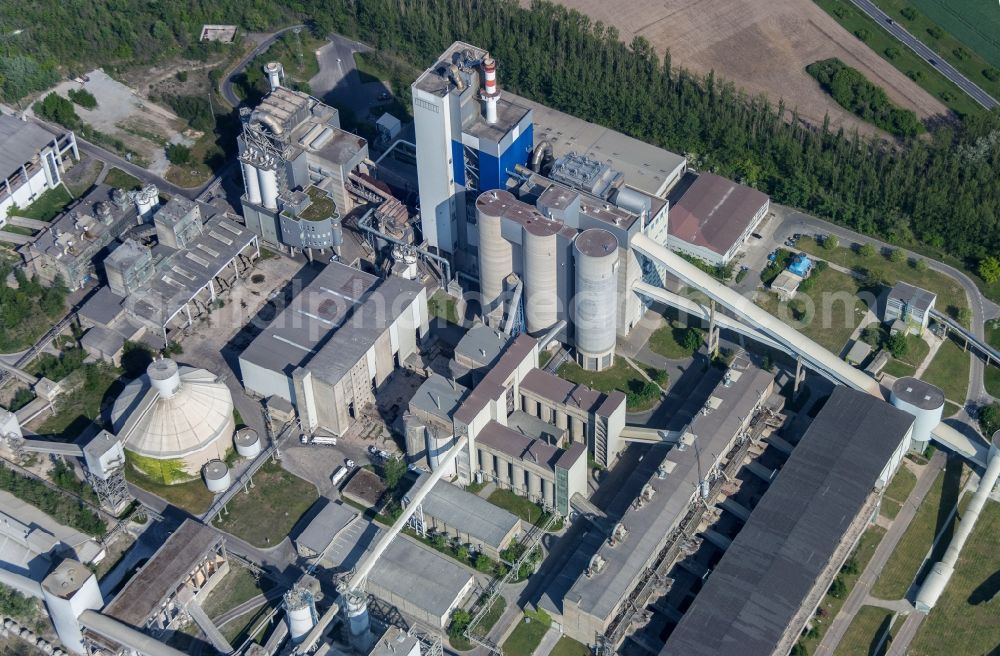 Aerial image Rüdersdorf - CEMEX cement plant in Ruedersdorf in Brandenburg