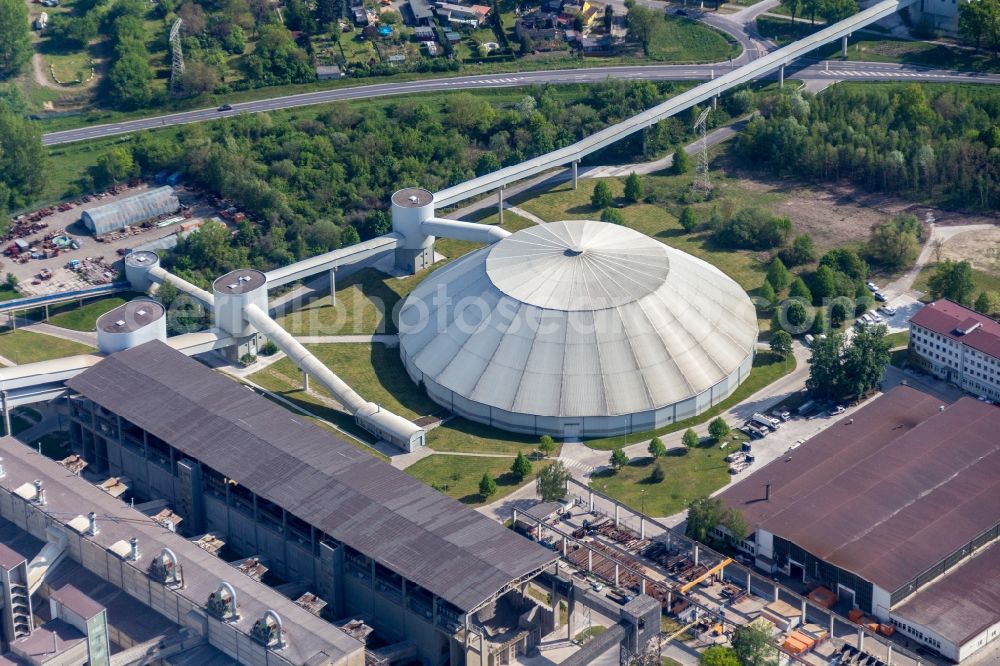 Rüdersdorf from the bird's eye view: CEMEX cement plant in Ruedersdorf in Brandenburg