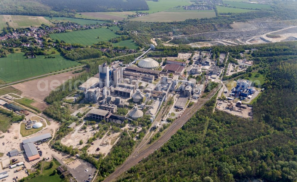 Aerial photograph Rüdersdorf - CEMEX cement plant in Ruedersdorf in Brandenburg