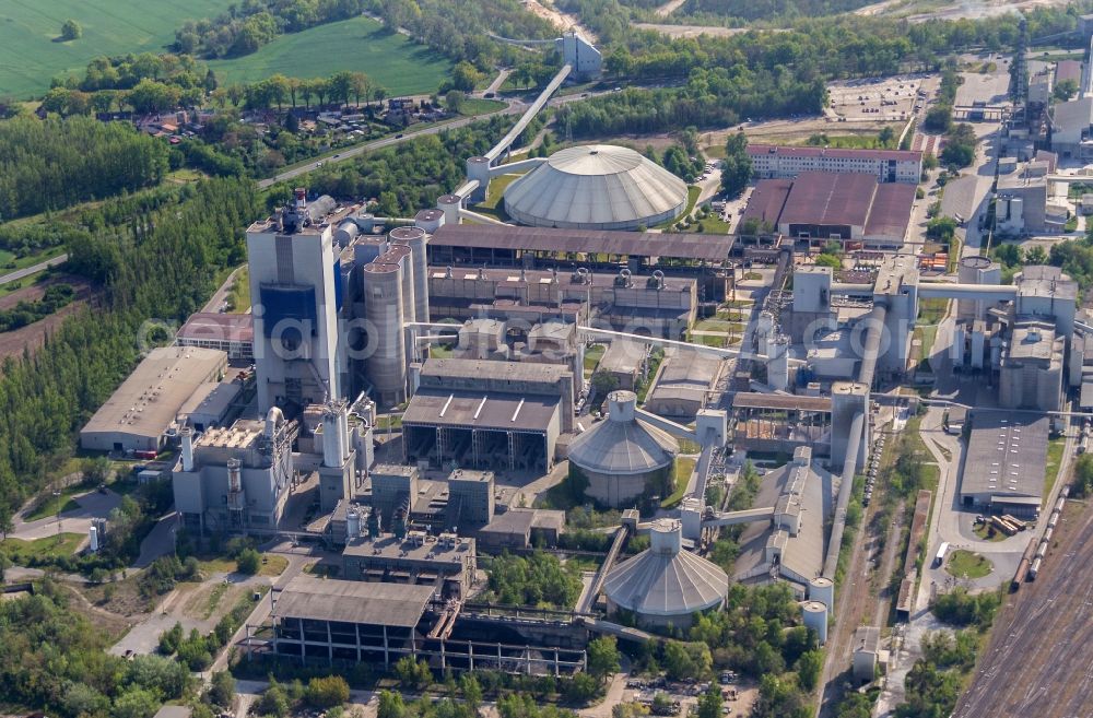 Rüdersdorf from above - CEMEX cement plant in Ruedersdorf in Brandenburg