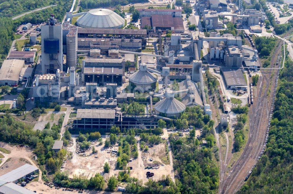 Aerial image Rüdersdorf - CEMEX cement plant in Ruedersdorf in Brandenburg