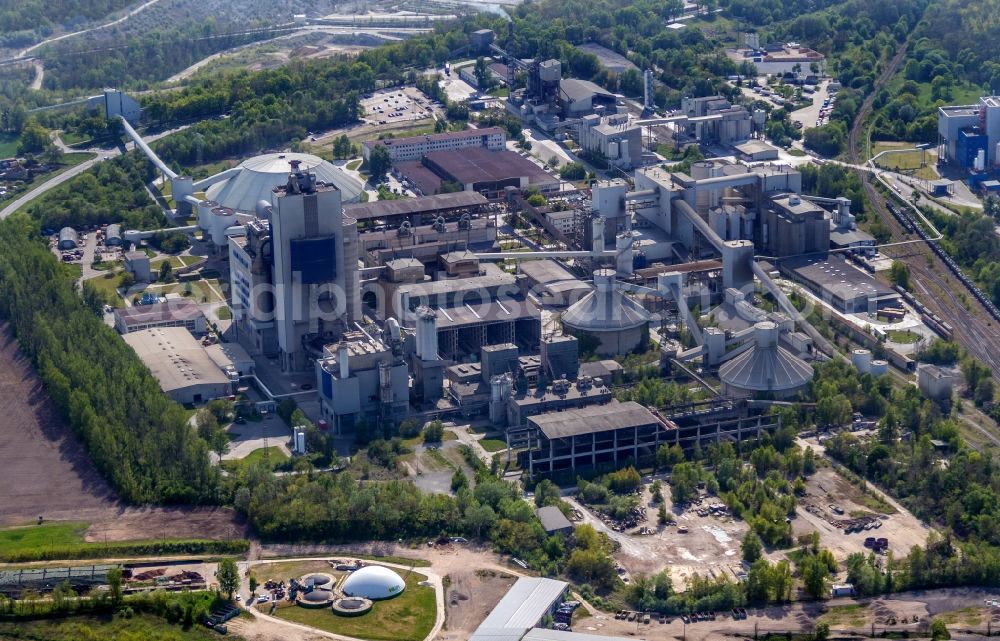 Aerial photograph Rüdersdorf - CEMEX cement plant in Ruedersdorf in Brandenburg