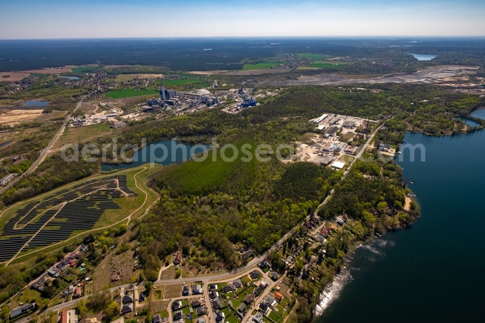 Rüdersdorf from above - CEMEX cement plant in Ruedersdorf in Brandenburg