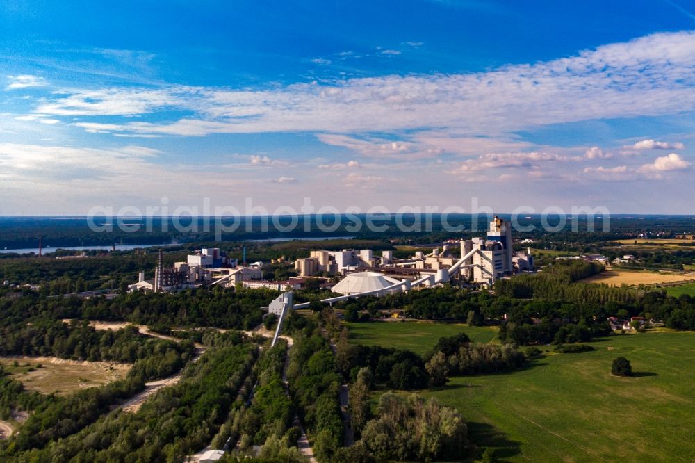 Aerial photograph Rüdersdorf - CEMEX cement plant in Ruedersdorf in Brandenburg