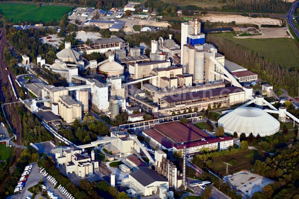 Aerial photograph Rüdersdorf - CEMEX cement plant in Ruedersdorf in Brandenburg