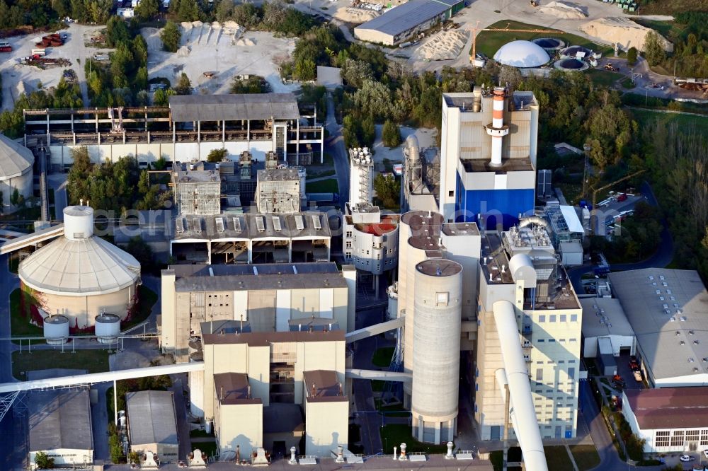 Rüdersdorf from above - CEMEX cement plant in Ruedersdorf in Brandenburg