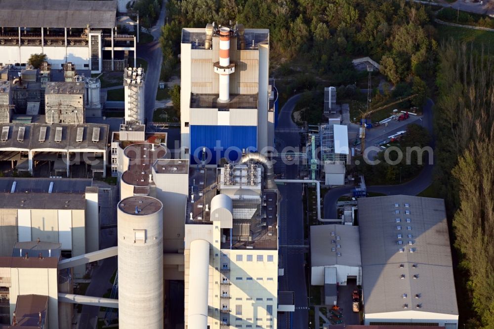 Rüdersdorf from the bird's eye view: CEMEX cement plant in Ruedersdorf in Brandenburg