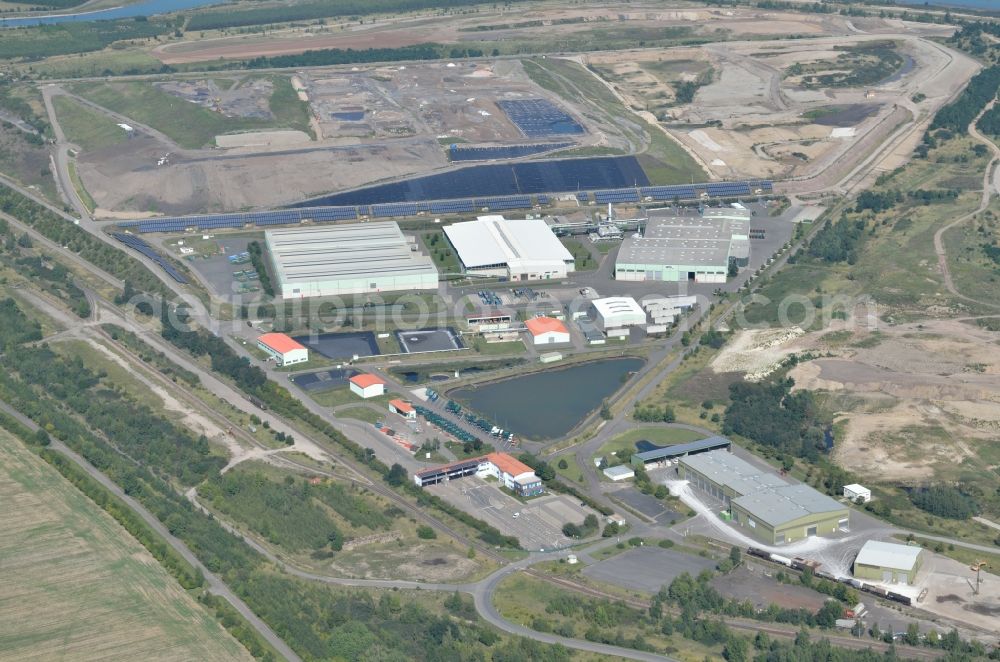 Großpösna from the bird's eye view: Site of heaped landfill Croebern of the Westsaechsische Entsorgungs- und Verwertungsgesellschaft mbH in Grosspoesna in the state Saxony