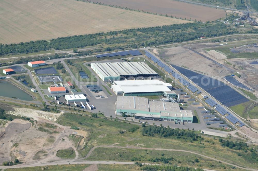 Aerial photograph Großpösna - Site of heaped landfill Croebern of the Westsaechsische Entsorgungs- und Verwertungsgesellschaft mbH in Grosspoesna in the state Saxony