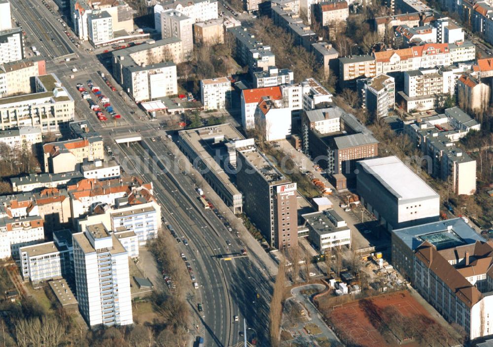 Aerial photograph Berlin - Wilmersdorf - Zentrale der Landesbank Berlin an der Bundesallee in Berlin-Wilmersdorf.