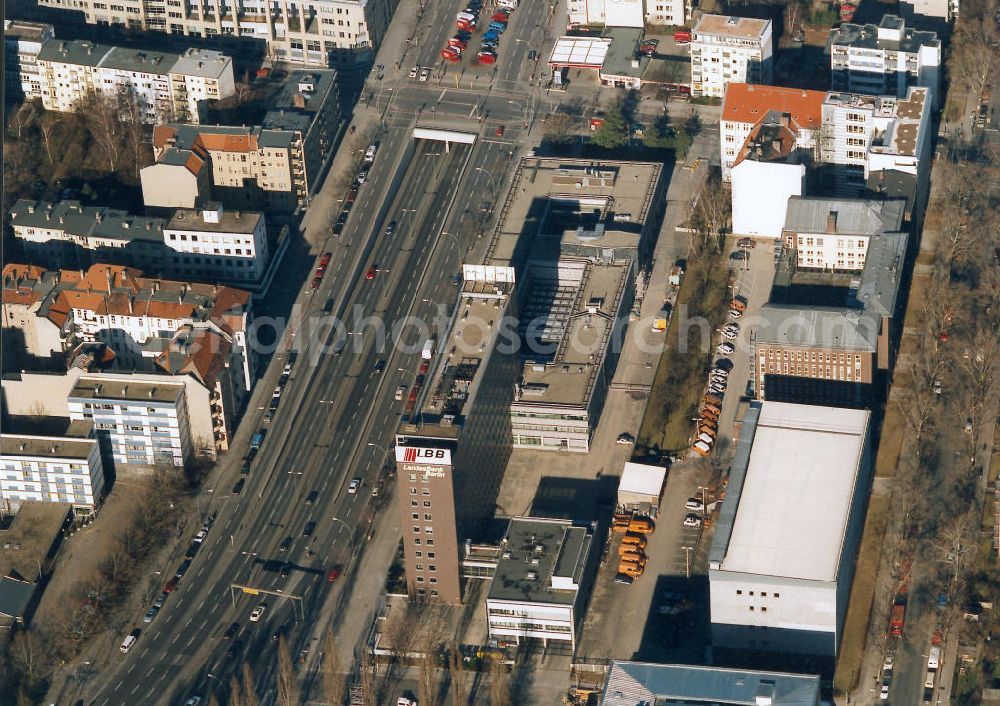 Berlin - Wilmersdorf from above - Zentrale der Landesbank Berlin an der Bundesallee in Berlin-Wilmersdorf.