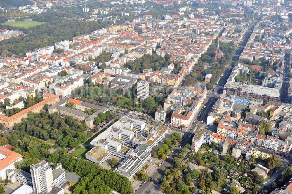 Aerial photograph Berlin - Blick auf den zentralen Campus der Beuth Hochschule für Technik Berlin - University of Applied Sciences - an der Luxemburger Straße 10 in 13353 Berlin. Beuth central campus of University of Applied Sciences Berlin.