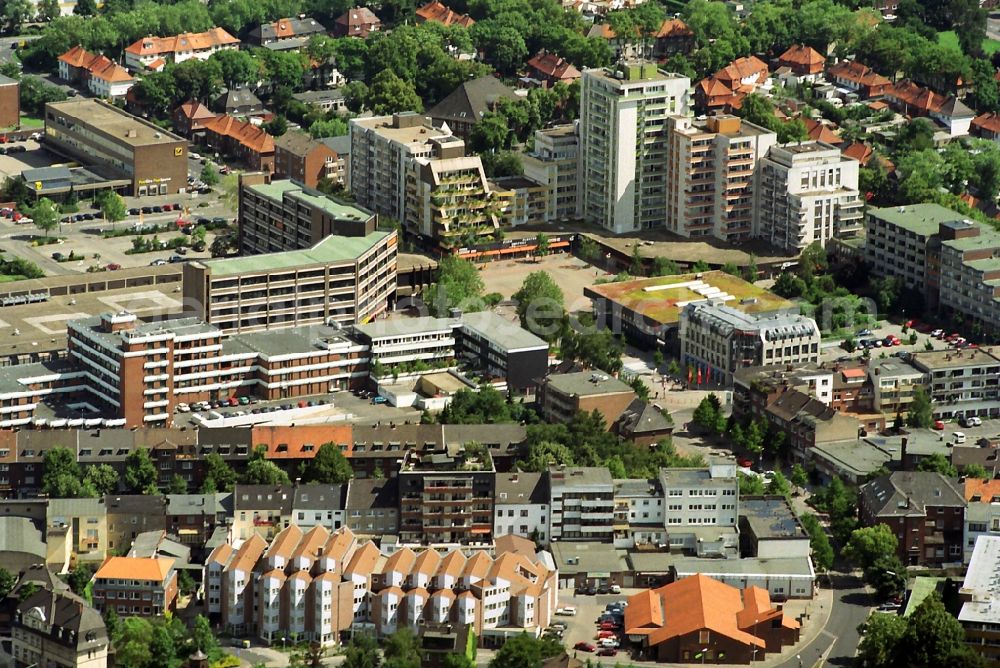 Aerial image Kamp-Lintfort - HCenter of downtown at the city hall in Kamp-Lintfort in the state of North Rhine-Westphalia