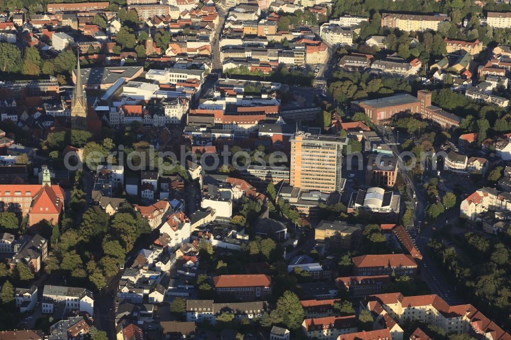 Aerial photograph Flensburg - The center of the city of Flensburg in Schleswig-Holstein