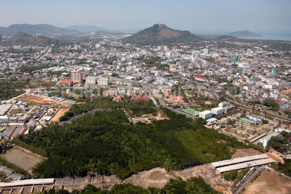 Aerial photograph Phuket - The center of Phuket on Phuket Island in Thailand. Phuket is the capital of both the Phuket Province, as well as the rural district (Amphoe) Mueang Phuket. The city lies in the southeast of the island