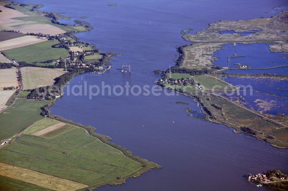 Karnin from the bird's eye view: Destroyed Railway Bridge at Karnin on the island of Usedom in Mecklenburg Western Pomerania