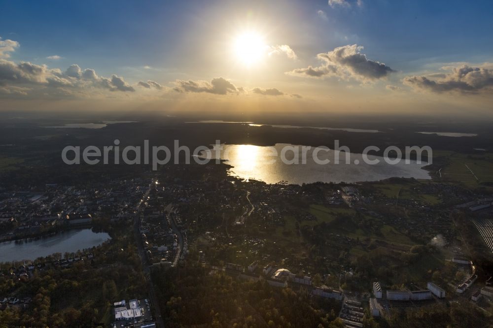 Aerial photograph Neustrelitz - Zierker lake in the Mecklenburg Lake District in Neustrelitz in Mecklenburg - Western Pomerania