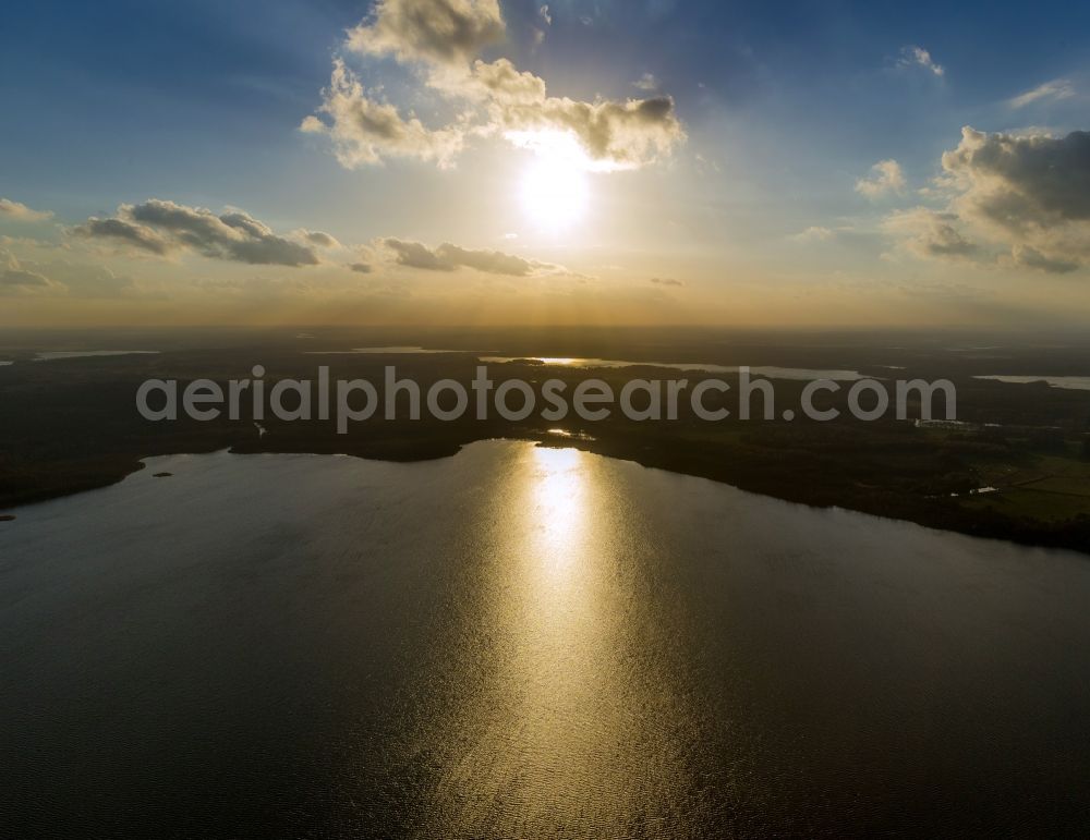 Aerial image Neustrelitz - Zierker lake in the Mecklenburg Lake District in Neustrelitz in Mecklenburg - Western Pomerania