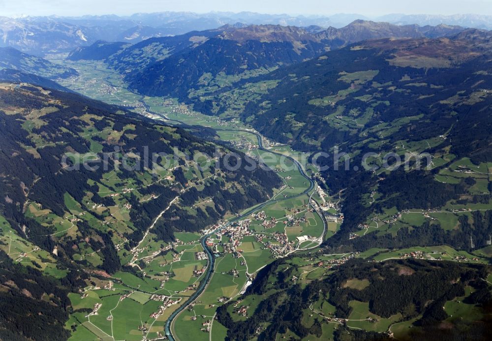 Mayrhofen from above - Zillertal near Mayrhofen in Oesterreich