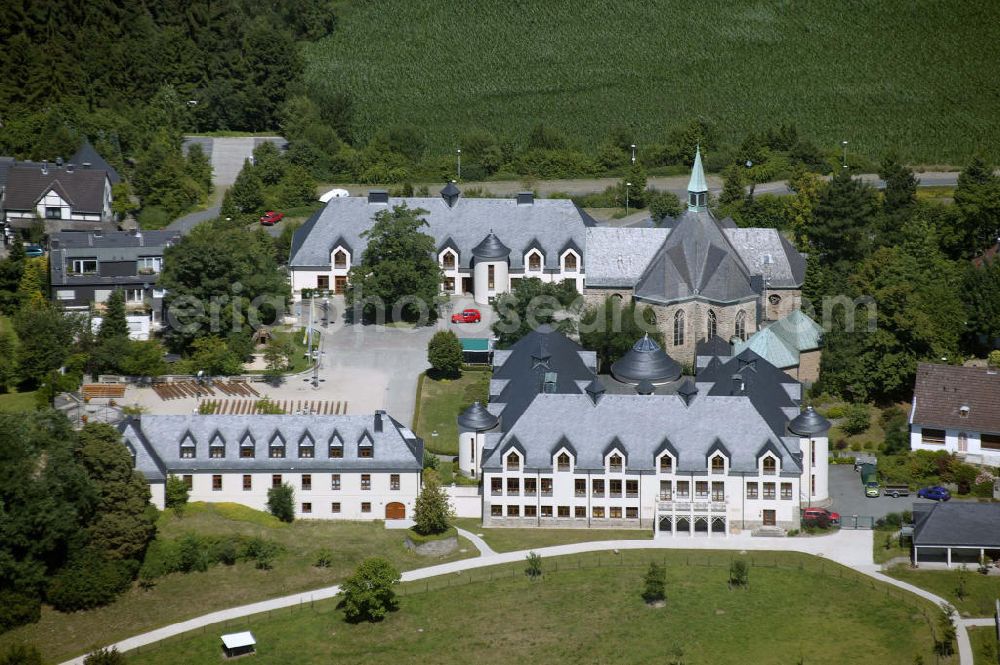 Aerial image Bochum - Blick auf das Zisterzienser Kloster bei Bochum-Stiepe. Bochum-Stiepel Cistercian monk monastery.