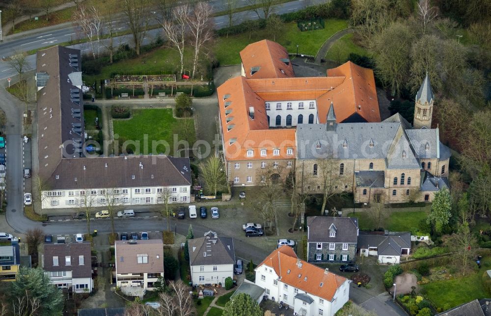 Mülheim from the bird's eye view: Cistercian Monastery Saarn in Mülheim in the state of North Rhine-Westphalia