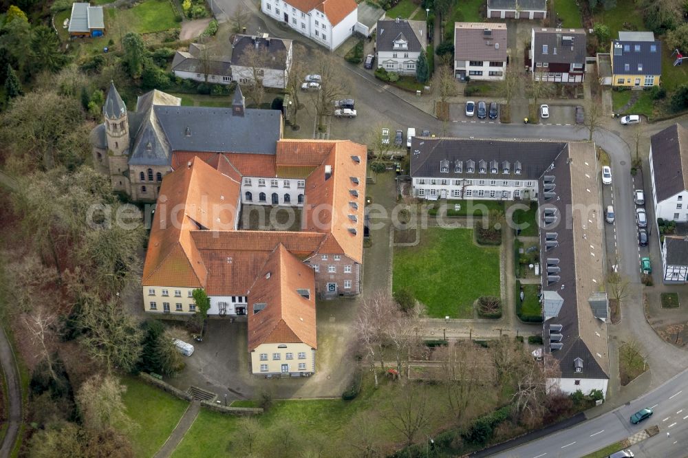 Mülheim from above - Cistercian Monastery Saarn in Mülheim in the state of North Rhine-Westphalia