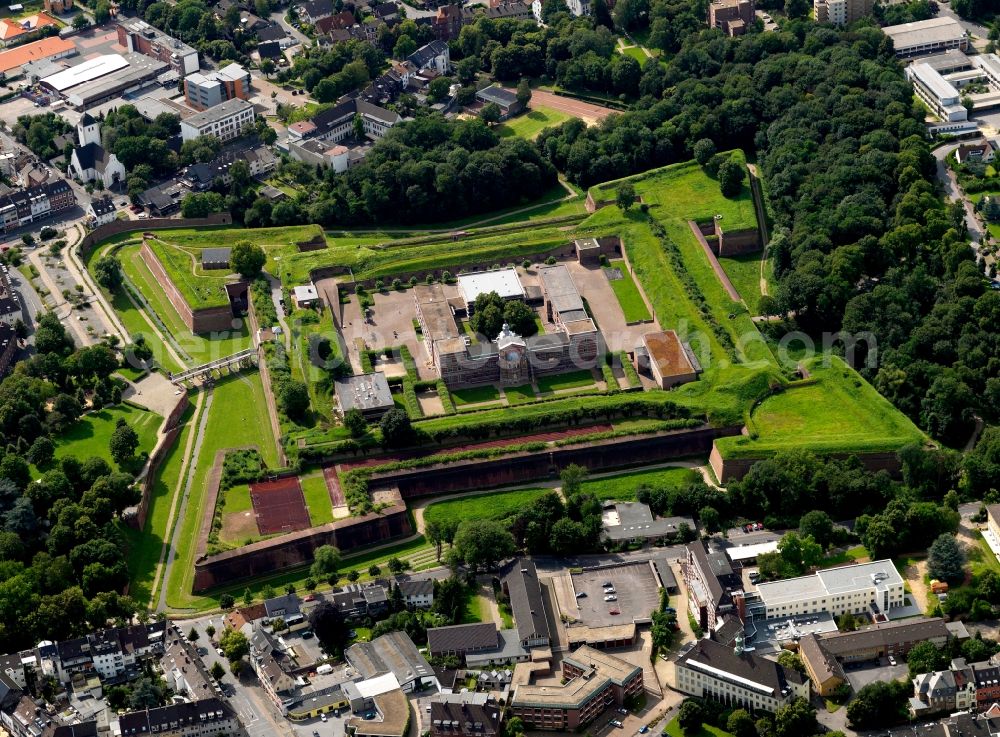 Aerial image Jülich - Citadel of the fortress Jülich, a fortification in the state of North Rhine-Westphalia