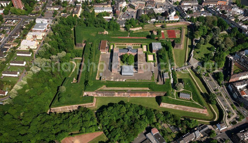 Jülich from the bird's eye view: Citadel of the fortress Jülich, a fortification in the state of North Rhine-Westphalia